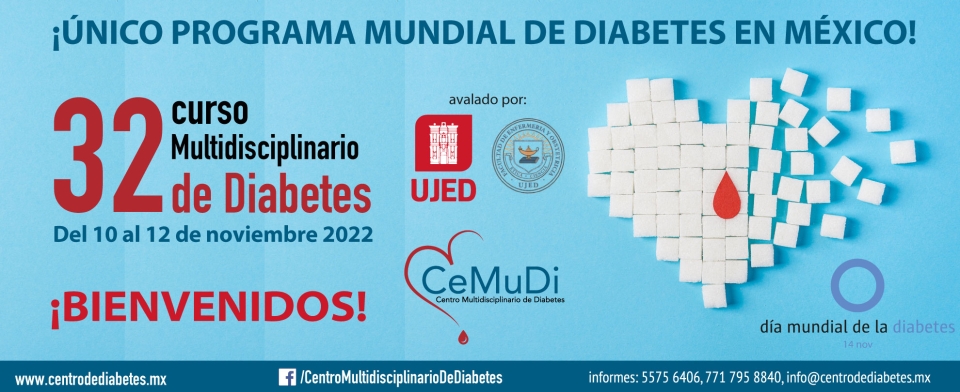 Es hoy🤩, es hoy 🤩, ¡No dejes de inscribirte! al mejor Curso Multidisciplinario de Diabetes Online, ¡Único programa Mundial de Diabetes en México!Del 10 al 12 de noviembre 2022, con profesores nacionales e internacionales expertos en sus campos clínicos.https://bit.ly/ProgramaCMD2022Aval: UJED y CeMuDi S.C.WhatsApp: https://bit.ly/WhatsAppCMD2022info@centrodediabetes.mx